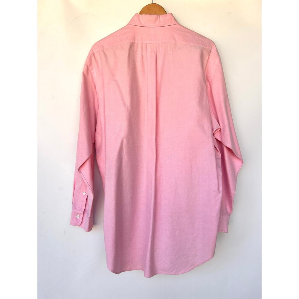Vintage Ralph Lauren Pink Oxford Yarmouth Button Down Shirt Pony Logo Large - Picture 5 of 8